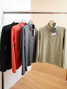 High Performance Sport Series Quick Dry Long Sleeve Polo Shirt Mens Casual Collared T-Shirt Fashionable Urban Style Spring Wear