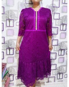 Dress brokat Lapis puring premium