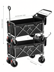 UP DOWN | Folding Pull-Push Camping Handcart for Picnics and Outdoors