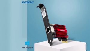 Fenvi | FENVI 2.5G PCI-E To RJ45 Network Card RTL8125B Chip 100/1000Mbps 2.5Gbps Ethernet Wired LAN Controller Adapter For Win7/8/10/11