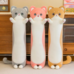 Cat Pillow Long Pillow Bedroom Leg-Supporting Figurine Doll Ragdoll Girls Bed Super Soft and Cute Stuffed Toys
