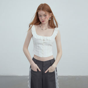 Butterfly Knot Backless Suit Vest Womens Summer Design Sensation Half Skirt Two-Piece Set Neck Hanging Sleeveless Jacket