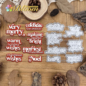 Original Lovely Layers Christmas Titles Metal Cutting Dies Scrapbooking Decorative Embossing
