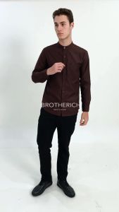 BROTHERICH - CHARLIE - Kemeja Pria Lengan Panjang - Long Sleeve Shirt - Kemeja Koko - Kemeja Kerah Sanghai - Kemeja Shanghai