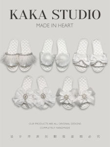 Dép Nữ Bằng Vải Satin Đế Mềm Trong Nhà Mùa Hè Phong Cách Công Chúa Đế EVA Dép Xăng Đan Thường Ngày Dép Đi Trong Nhà Cho Nữ