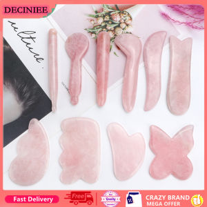 Natural Rose Quartz Jade Guasha Stone Board Massage Gua Sha Scrapers Board Plate Jade Face Massager Tool For Face Neck Back Body