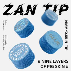 Zan เคล็ดลับพรีเมี่ยม14มม. ปลายคิวสนุ๊กซูเปอร์ซานมาตรฐานบิลเลียดมืออาชีพคิวและอุปกรณ์ปลายบิลเลียดไม้คิวพูล