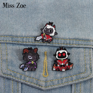 Cult of the Lamb Enamel Pins Custom Black Lamb GameBrooches Lapel Badges Clothes Animal Jewelry Gift for Kids Friends