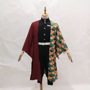 Anime Demon Slayer Uniform Tomioka Giyuu Cosplay Costume Giyuu Costume for kids Cosplay Kimetsu no Yaiba Full set