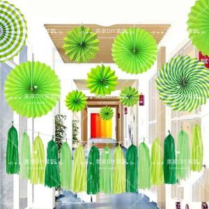 Forest Theme Classroom Decoration Fake Leaf Pull Flag Hanging Ornament Back to School Season Kindergarten Environment Setup