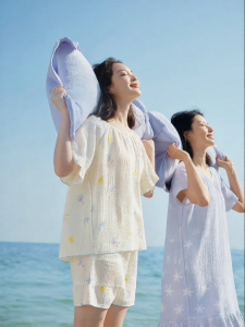 Purcotton | Pure Cotton Wrinkled Soft Sleepwear