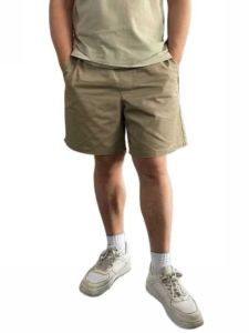 Japanese Style Simple Men and Women Pure Cotton Straight Loose Casual Overalls Pants Wide-Leg Half Pants Cityboy Home Pants