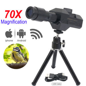 EKLEVA Million Pixel 70X WIFI Digital Telescope Objective Lens Photos Videos Taking APP Control Support Android IOS System With Tripod