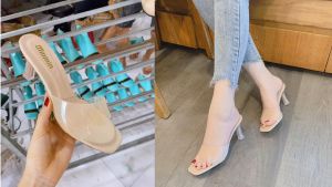 Giày cao gót nữ 5Cm & 7Cm Dép quai chéo mika dẻo Xưởng Giày Nhà Bèo Quaixeo