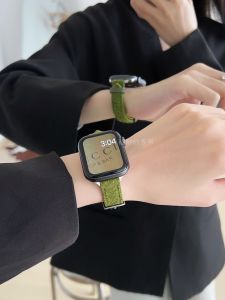 Harris ของแท้จากอังกฤษ ผ้าทวีด สาย Apple Watch Quiet สีเขียว Moss Color เหมาะสําหรับสาย Apple Watch สายนาฬิกาอัจฉริยะ