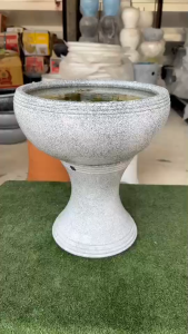 อ่างดินเผาสีหินอ่อน [A1051] ทำจากดินเผา รับประกันสินค้าแตก แตกรับใหม่ทันที