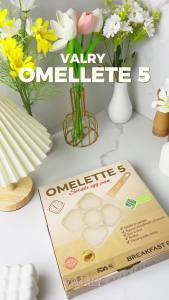Panci Wajan Telur Pancake Egg Omelette 5 Lubang Valry Cetakan Telur Bakwan Pancake Maker Breakfast Grill Pan Nonstick Marble Teflon