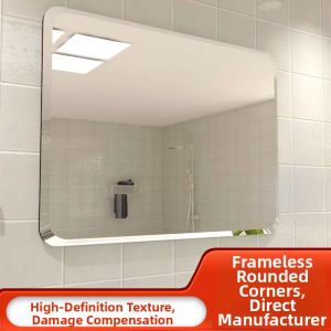 Wall-Mounted Hole-Free Bathroom Mirror