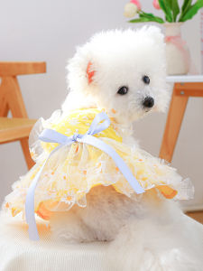 Summer Thin Mini Dog Skirt Teddy Bichon Pomeranian Puppy Cat Pet Dog Clothes Princess Sundress