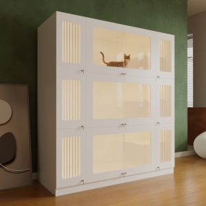 Solid Wood Cat Cage Breeding Villa Cat House Display Cabinet Pet Shop Boarding Cat Shelter Thumb Meow Brand Dog Cage