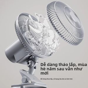 MONLEYTA | Quạt Mini Để Bàn Hoặc Gắn Cạnh Giường Êm Ái Quạt Lắc Đầu
