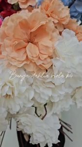 Bunga Artificial Dekorasi Dahlia Viola 4 Cabang Affordable Bunga Seserahan Dekorasi
