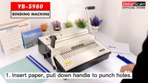 ValueScan YB-S980 Heavy Duty Comb Binding Machine
