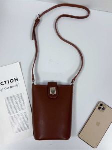 Mini Lightweight Fashionable Bucket Bag Crossbody Bag Sweet Vertical All-Match Mobile Phone Bag Single Shoulder Bag Popular Pure Color Bag