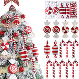 Christmas Decoration Plastic Candy Hanging Christmas Tree Pendant Ornaments for Home Decor Navidad 2026 New Year Gift Accessory