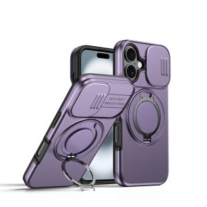 360 ° Ốp Điện Thoại Có Giá Đỡ Từ Tính Xoay Được Cho iPhone Pro Max Plus 16 15 14 13 Tương Thích Magsafe Bảo Vệ Camera Trượt Chống Xước Chất Liệu Nhựa