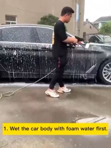 REAIM เครื่องล้างรถแบบไร้สาย เครื่องซักผ้าไร้สาย เครื่องซักผ้าแรงดัน 299Vแบตเตอรี่ลิเธียมแบบพกพาปืนพกพา ปืนน้ำพ่นน้ำพ่นสูง