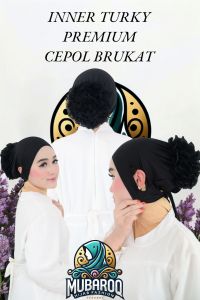 CIPUT ANTI BUDEG -CIPUT INNER NINJA TURKI  BRUKAT PREMIUM- Ciput brukat telinga bolong Hijab/fashion wanita
