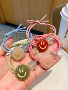 ยางรัดผมลายหัวใจสุนัขสีสันสดใส ยางรัดผมทรงหัวเข็มขัดยืดหยุ่นสูง สำหรับเด็กผู้หญิง เครื่องประดับผมแฟชั่นสไตล์เกาหลี