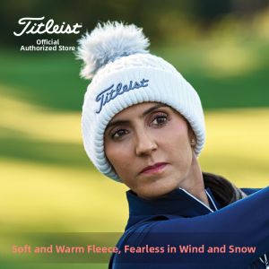 Titleist | Ladies Autumn Winter Cable Weave Warm Pom Pom Golf Hat