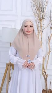 𝐃𝐕𝐂 - Jilbab Instan Bergo Snow Jersey Knit Hijab Bergo Instan Malay Knit | Kerudung Muslim Wanita Nyaman Lembut Halus