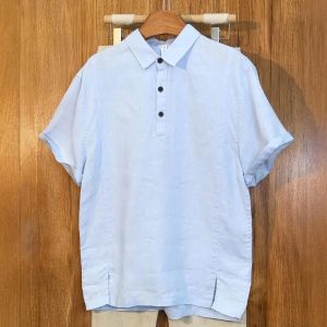 Casual Cotton Linen Short Sleeve Mens Shirt Simple Summer New Fashion Breathable Loose Fit Urban Style Youth Daily Wear