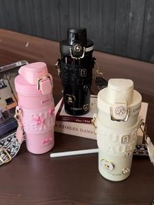 316 stainless steel insulated cup large capacity girls high appearance straw water cup student portable dual drink new model