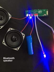 โมดูลเสียงบลูทูธพร้อมลำโพงไล่สี LED MP3 รับสัญญาณบลูทูธแบบ DIY ลำโพงยูนิฟิวส์แบบต่ำ