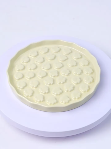 PC-1177 ชามอาหาร "กินช้า สุขภาพดี" สำหรับน้องหมาน้องแมว!