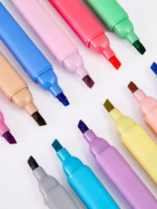 Boxed 12 Colors Cat Claw Highlighters Cute Marking Pens Student Business Supplies Fluorescent Pens Colorful Split Design