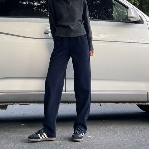 กางเกงวอร์มทรงตรงผ้ายืดสำหรับเล่นกีฬาในฤดูใบไม้ร่วงและฤดูหนาว กางเกงขายาวลำลองสำหรับผู้ชายและผู้หญิง ใส่สบาย เอวยางยืด ดีไซน์ใหม่ ทรงหลวม