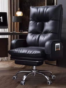 F&G  เก้าอี้ เก้าอี้ผู้บริหาร เก้าอี้สำนักงาน เก้าอี้คอมพิวเตอร์ เก้าอี้ทำงาน นั่งสบาย นอนได้ ปรับได้90-150°  นั่งนานไม่เหนื่อย วัสดุหนังPU