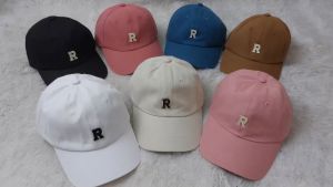 Topi Baseball Dewasa Motif R Polos Distro Casual Cap Kekinian Bahan Cotton Premium TTU ZIORRA