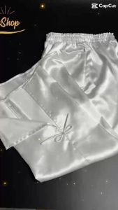 NaShop - Quần bà ba bé gái Quần bà ba Phi bóng mềm rũ quần kiểu bé gái 8 đến 10 tuổi quần bà ba trắng quần bà ba ống suôn xẻ lai quần bà ba ống rộng có thể mặc với áo bà ba áo kiểu nào cũng được (QBB QVT)