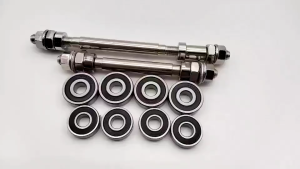 Bicycle Axle Solid Front Rear Axle Bike Hub 6000-2RS Bearing Wheel Repair Parts 14cm/18cm for MTB