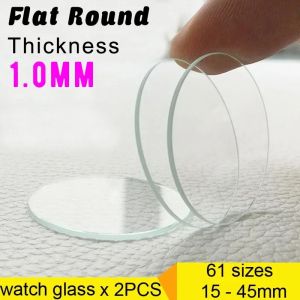 2PCS Thickness 15-45mm Tempered Glass Smartwatch Screen Protector Protective Film 28mm 30mm 32mm 38mm 40mm 41mm 42mm Diameter
