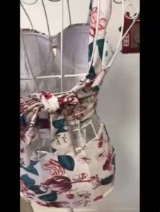 ชุดชุดว่ายน้ำลายดอกไม้ ดีไซน์เรียบหรูดูแพงมาก งานผูกโบว์ ชุดว่ายน้ำดอกไม้สีเเดง ชุดว่ายน้ำ