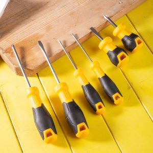 Deli Screwdriver Sets/Set Obeng 4/6 Pcs SUP11 Steel Multifungsi Handle Nyaman DL350X /Alat Perkakas