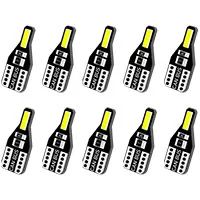 KEVANLY | 10PCS T10 W5W LED Bulb 194 Car Interior Reading Lights Canbus Daytime Running Lights 7020 COB 2SMD Wedge Bulb White No Error