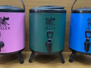 奶茶桶 Stainless Steel Thermos Dispenser 6L-8L Coffee Milk Tea Water Pot Barrel Hot Cold Insulated Air Panas tong / Flask